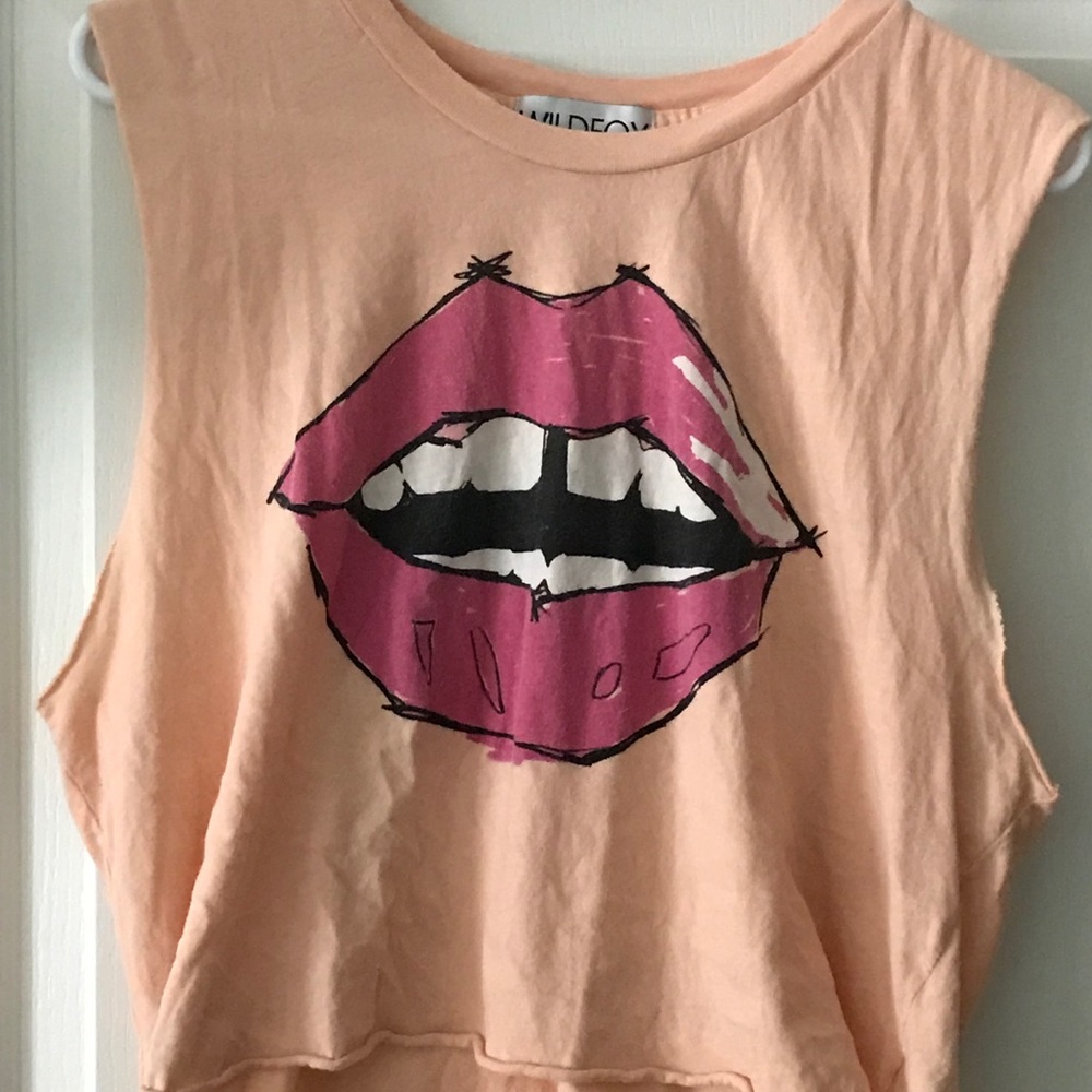 Wildfox cropped graphic tank